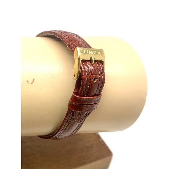 Timex Women's Watch T2N436 Indiglo Quartz Beige Dial Leather Strap 28mm - Picture 10 of 14